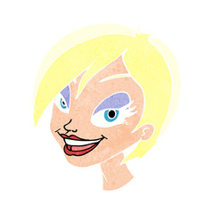 cartoon pretty female face