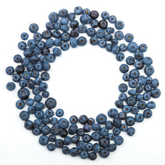 Blueberry Frame isolated on white