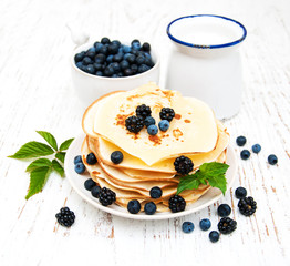 Pancakes with berries