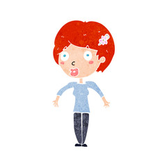 cartoon shocked woman