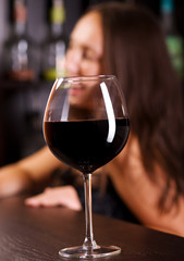 Enjoying a glass of wine