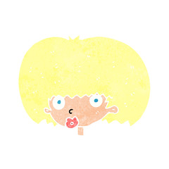 cartoon surprised woman