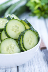 Sliced Cucumbers