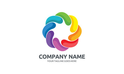 Colorful Abstract Circle Logo Image Vector