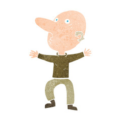 cartoon worried middle aged man