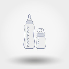 Baby feeding bottles.