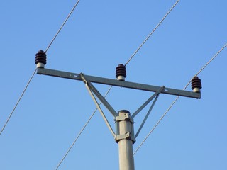Power line column