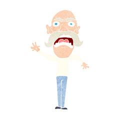 cartoon angry old man