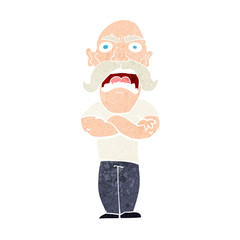 cartoon angry man