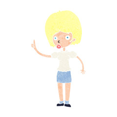cartoon woman with idea