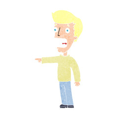 cartoon terrified man