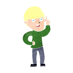 cartoon boy with idea
