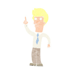 Obraz premium cartoon friendly man with idea