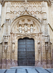 Fototapeta na wymiar Cordoba - gothic portal of Royal hospital San Sebastian