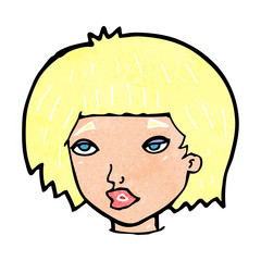 cartoon bored looking woman