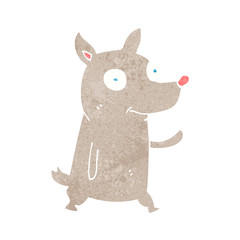 cartoon little dog waving