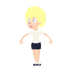 cartoon annoyed woman