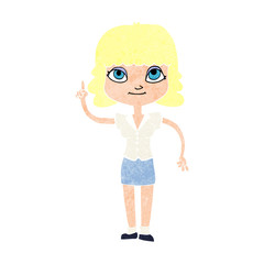 cartoon woman with idea