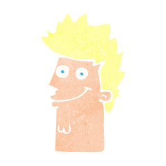 cartoon happy man face