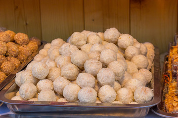 Chocolate candies at the market