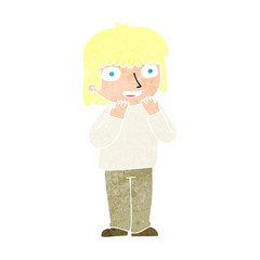 cartoon excited person