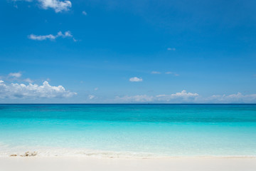 blue sky with sea and beach