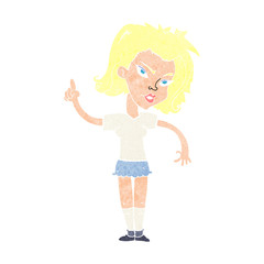 cartoon woman with idea
