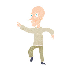 cartoon angry old man