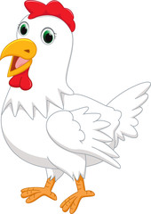 cute hen cartoon