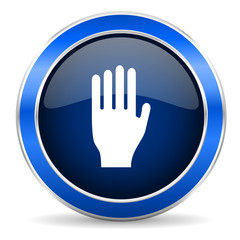 stop icon hand sign