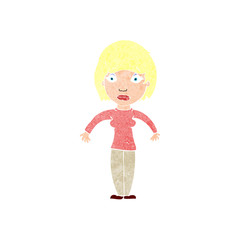 cartoon surprised woman