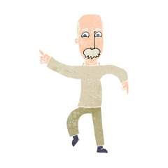 cartoon angry old man