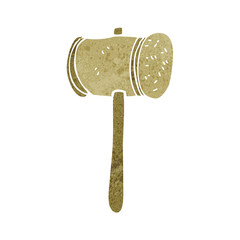 cartoon wooden hammer
