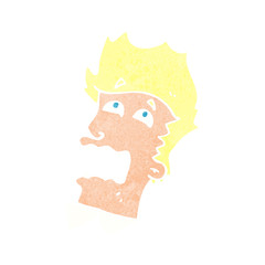 cartoon frightened man