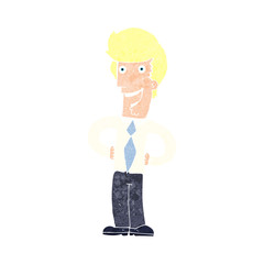 cartoon happy man