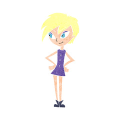 cartoon girl with hands on hips