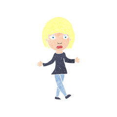 cartoon suprised woman