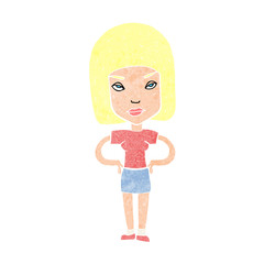 cartoon annoyed woman