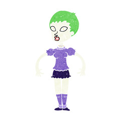 cartoon zombie monster woman