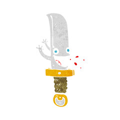 crazy knife cartoon character