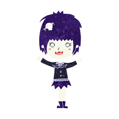 cartoon happy vampire girl