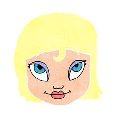 cartoon woman smiling