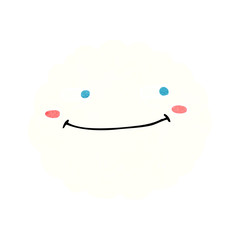 cartoon happy cloud