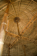 Bamboo roof structure in thailand