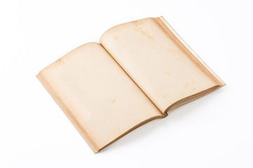 old book on white background