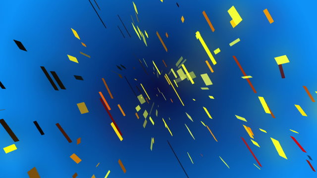 blue abstract background, particles squares, loop