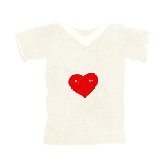 cartoon t shirt with love heart