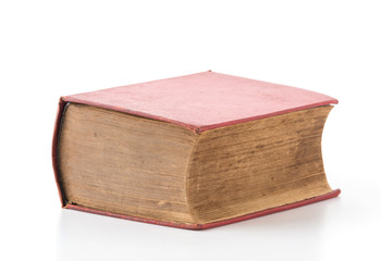 old book on white background
