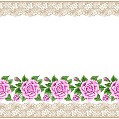 Retro background with roses