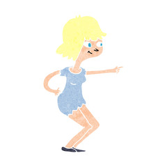 cartoon girl pointing
